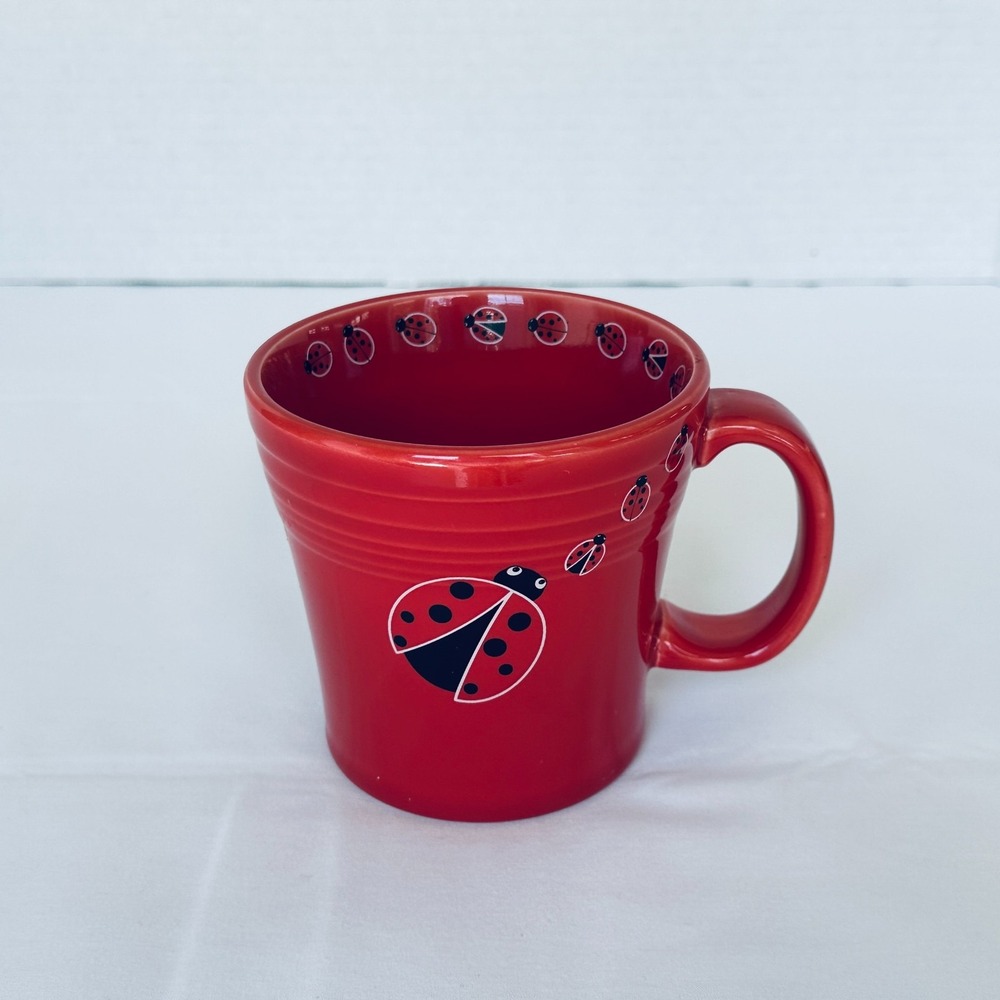 Fiestaware Fiesta 14 oz Cup/Mug Plate Ladybugs Dillard's Exclusive NOS
